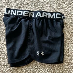 Girls Under Armour Black Performance Shorts